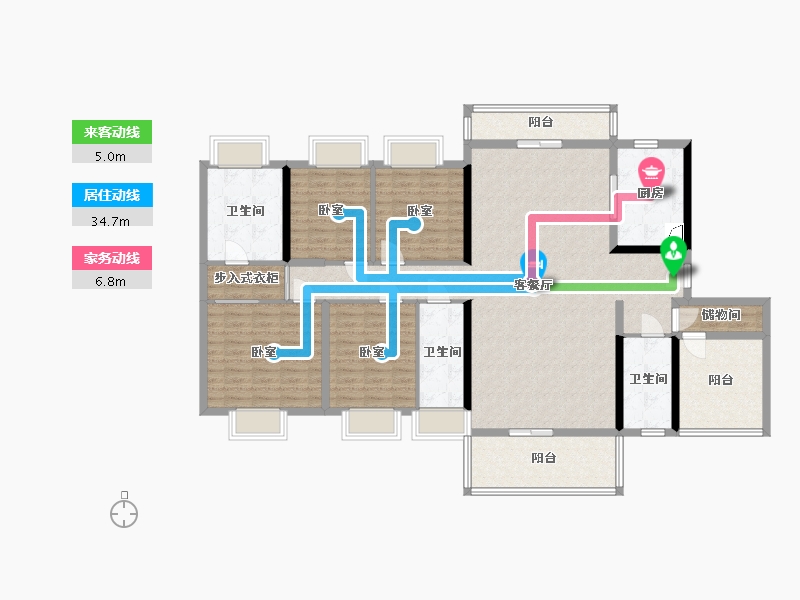 广东省-汕尾市-龙光玖龙府-154.94-户型库-动静线