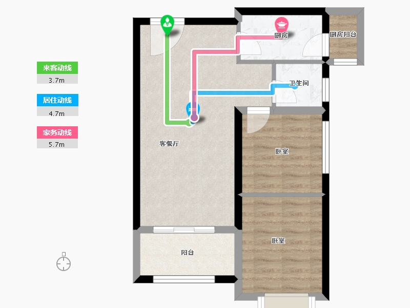 陕西省-西安市-满堂悦MOMΛ-55.49-户型库-动静线