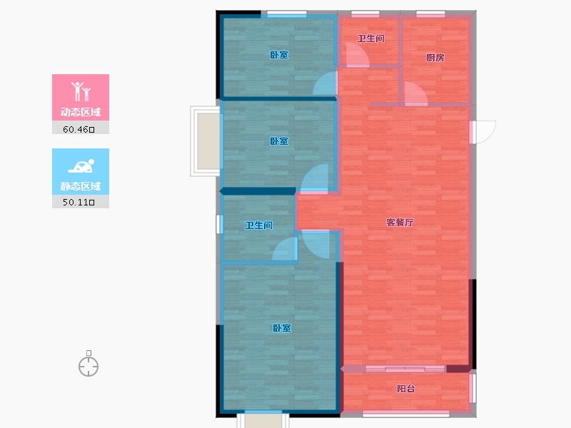 河南省-开封市-路劲九郡-100.29-户型库-动静分区