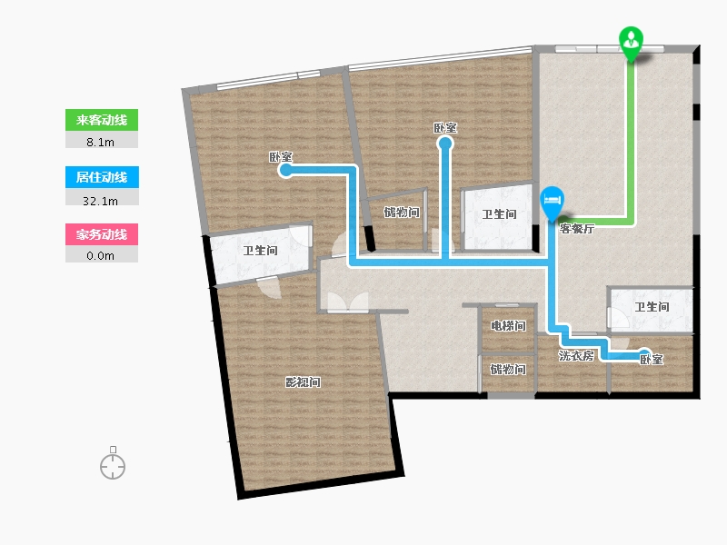 湖南省-郴州市-颐和庄园-216.33-户型库-动静线