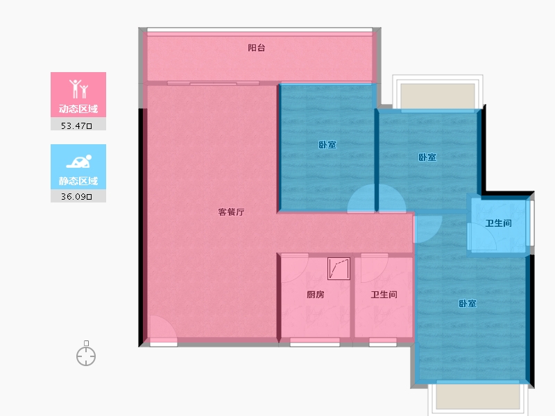 广东省-江门市-东方华城-81.15-户型库-动静分区