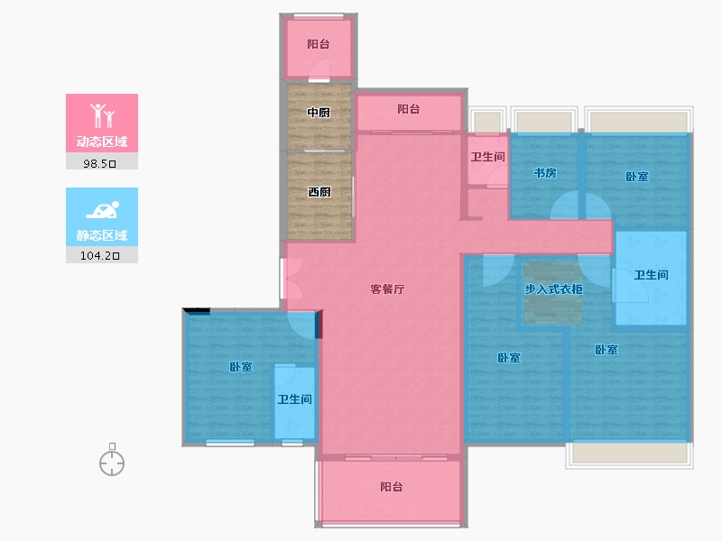 湖南省-常德市-临澧碧桂园-199.09-户型库-动静分区