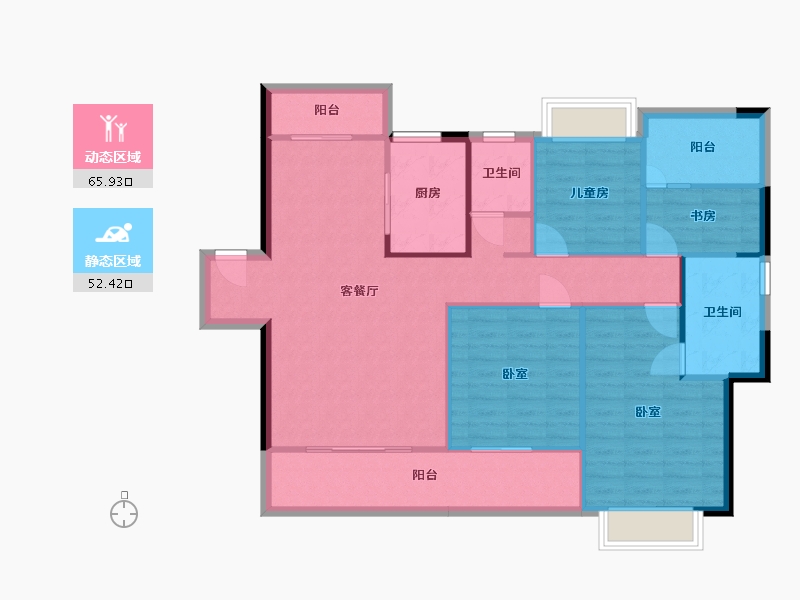 湖南省-衡阳市-绿地衡阳城际空间站-107.85-户型库-动静分区