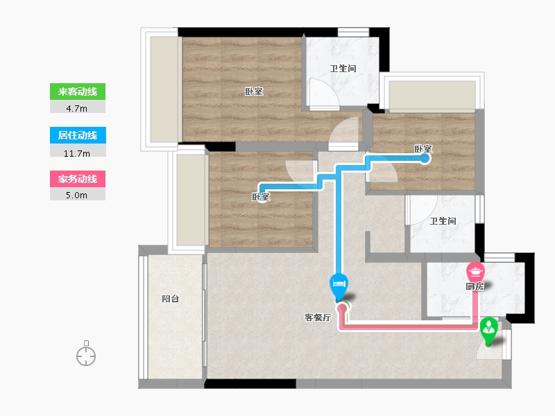 广东省-深圳市-佳兆业云峰汇-64.18-户型库-动静线