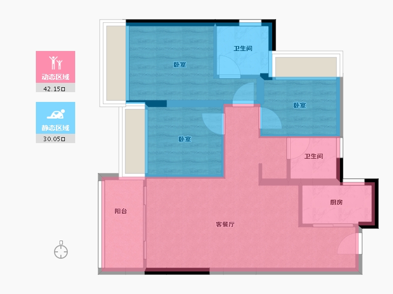 广东省-深圳市-佳兆业云峰汇-64.18-户型库-动静分区