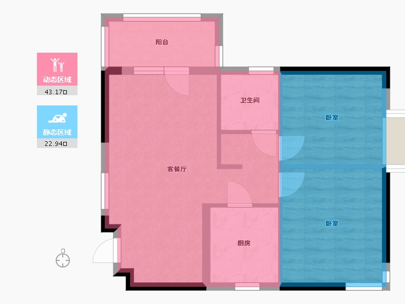 湖北省-武汉市-武汉恒大首府-59.26-户型库-动静分区