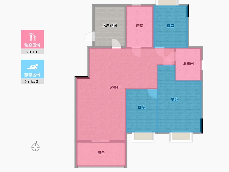 江苏省-苏州市-澳海胥江湾-144.00-户型库-动静分区