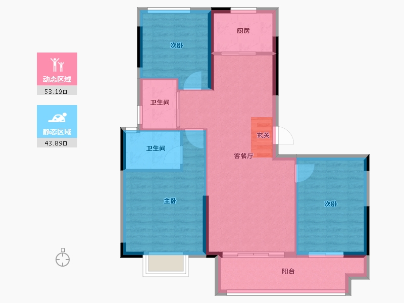 福建省-福州市-融信澜宸-88.00-户型库-动静分区