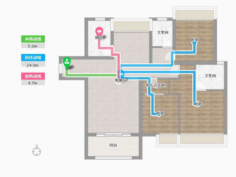 湖北省-孝感市-城际温哥华-90.95-户型库-动静线