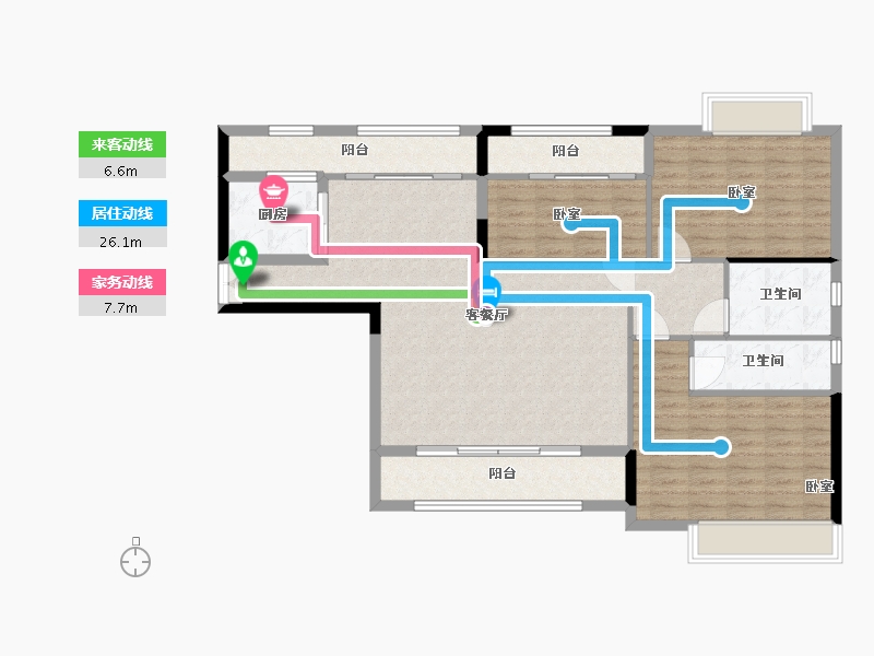 福建省-莆田市-新光·皇庭水岸-115.56-户型库-动静线