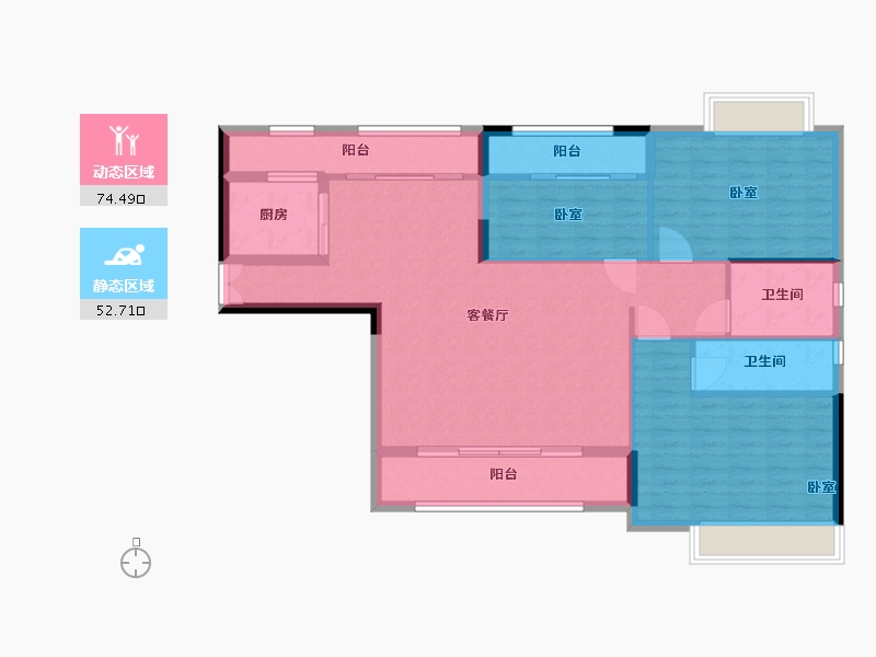 福建省-莆田市-新光·皇庭水岸-115.56-户型库-动静分区