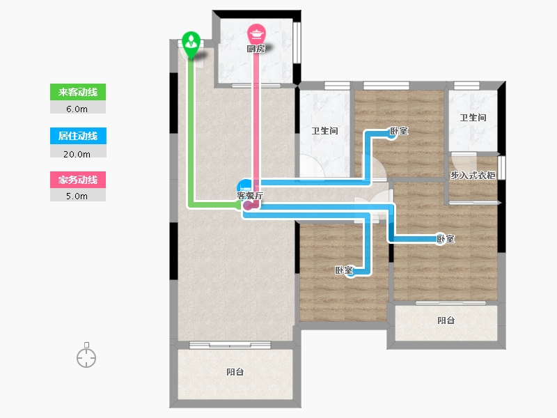 湖南省-衡阳市-瀚海·领秀城-84.65-户型库-动静线