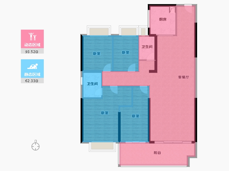 湖南省-岳阳市-湘阴碧桂园-142.26-户型库-动静分区