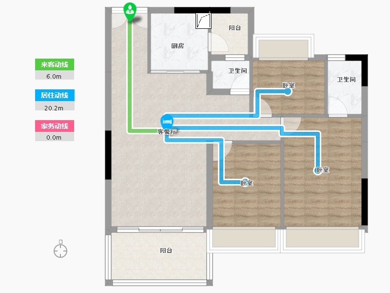 湖南省-郴州市-万腾房车小镇观山悦-87.01-户型库-动静线