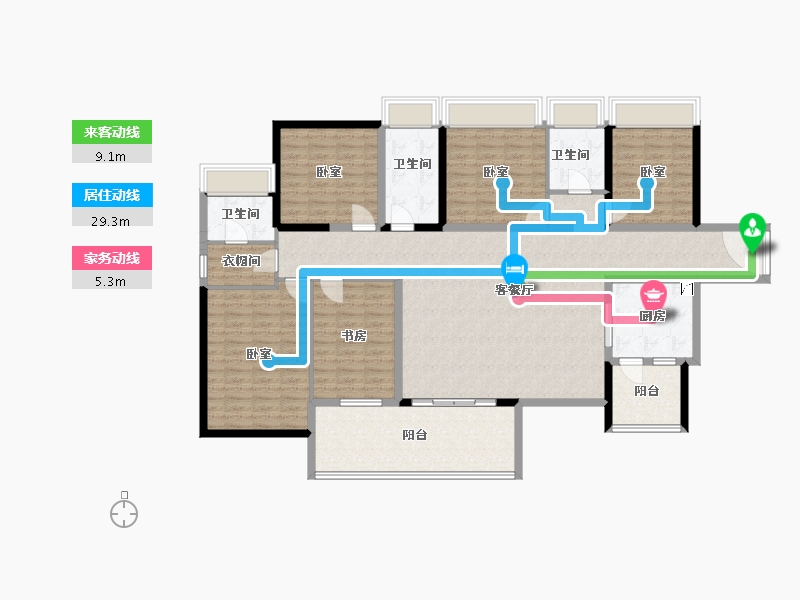 广东省-东莞市-鼎峰尚境-164.21-户型库-动静线