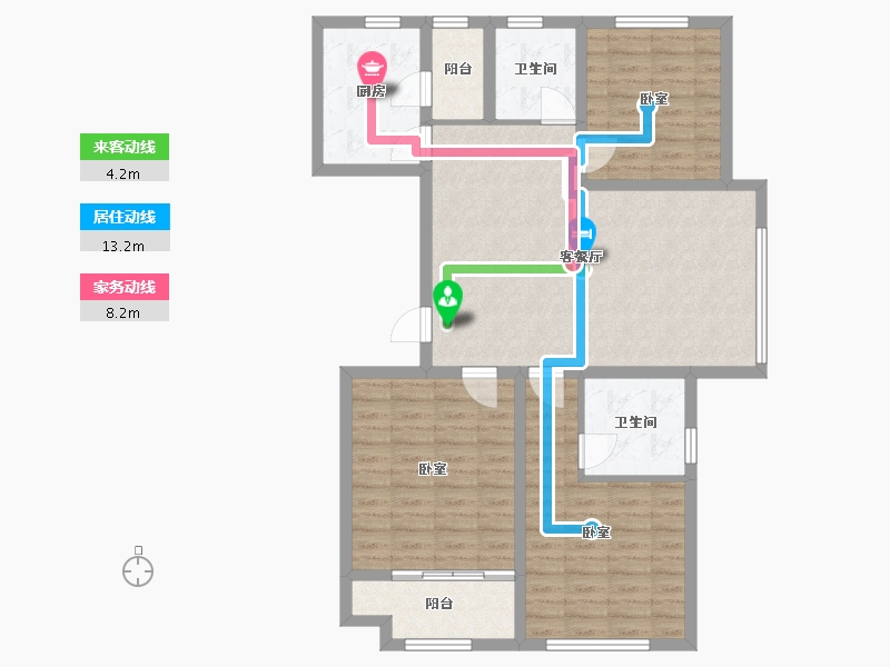 山东省-淄博市-聚恒逸居馨苑-99.78-户型库-动静线