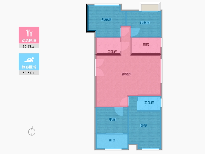 福建省-福州市-大东海中央府-104.01-户型库-动静分区