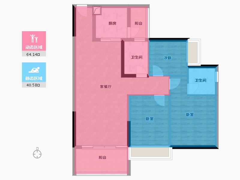 湖南省-郴州市-五岭央著-94.00-户型库-动静分区