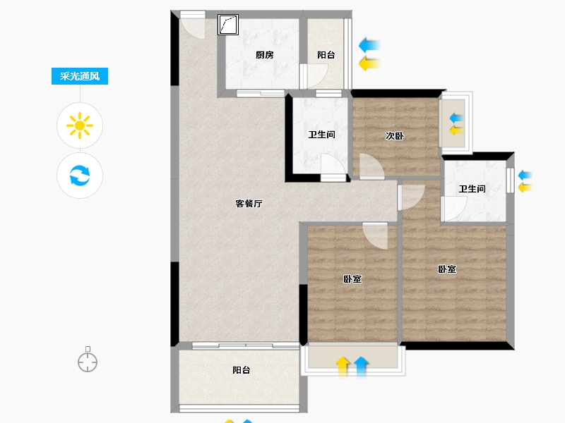 湖南省-郴州市-五岭央著-94.00-户型库-采光通风