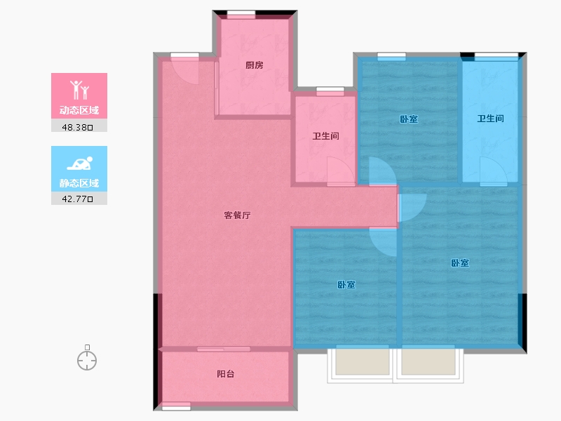 浙江省-湖州市-中梁首府-83.03-户型库-动静分区