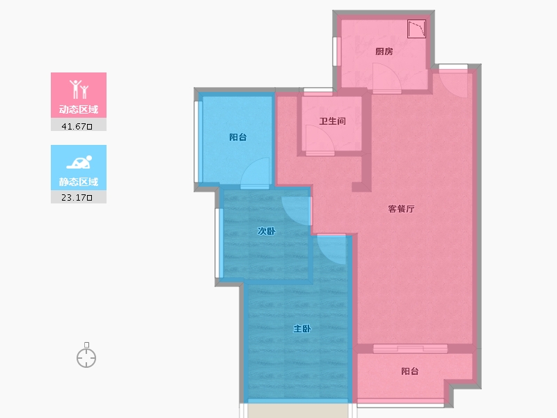 广东省-深圳市-中骏云景府-56.88-户型库-动静分区