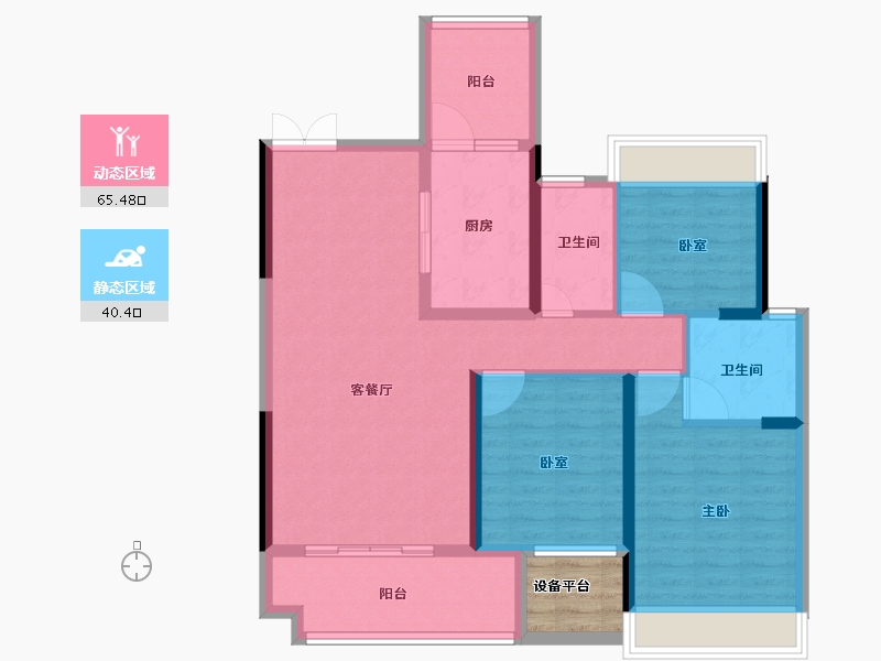 湖南省-娄底市-湘中府-97.74-户型库-动静分区