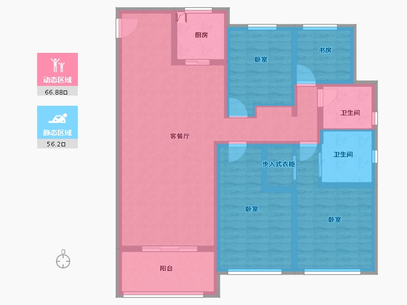 浙江省-嘉兴市-路劲嘉禾金茂府-109.00-户型库-动静分区