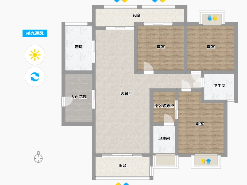 湖南省-常德市-君悦国际-114.46-户型库-采光通风