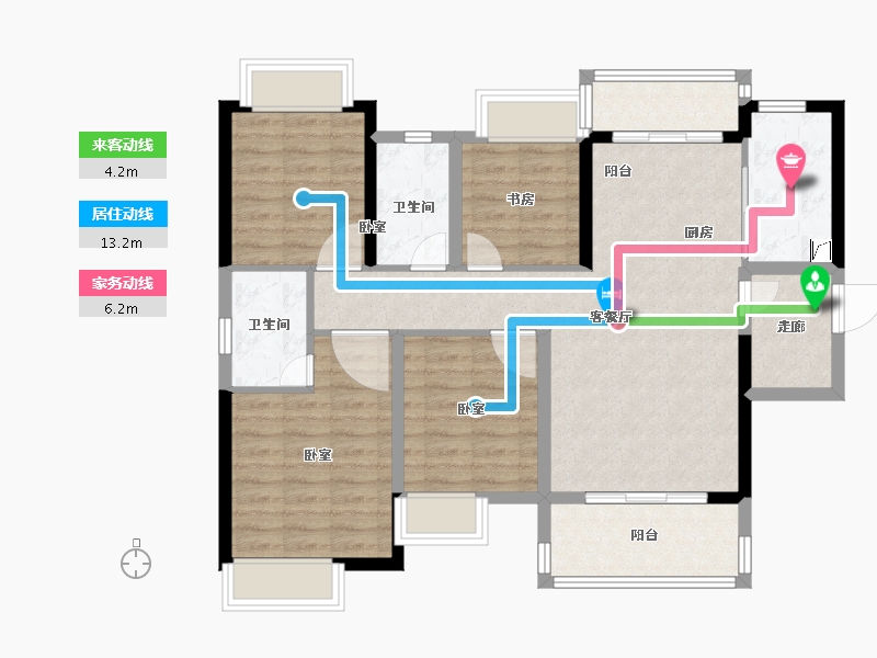 广东省-清远市-奥园誉峯-94.74-户型库-动静线