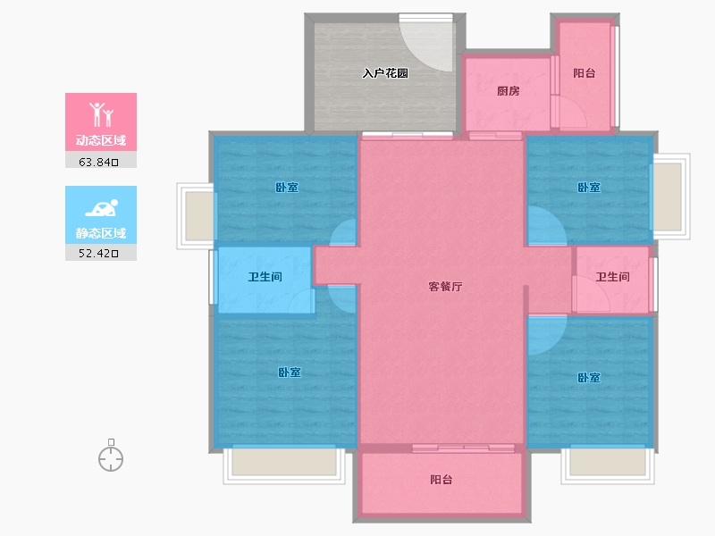 广东省-广州市-花都凤凰御景-117.94-户型库-动静分区