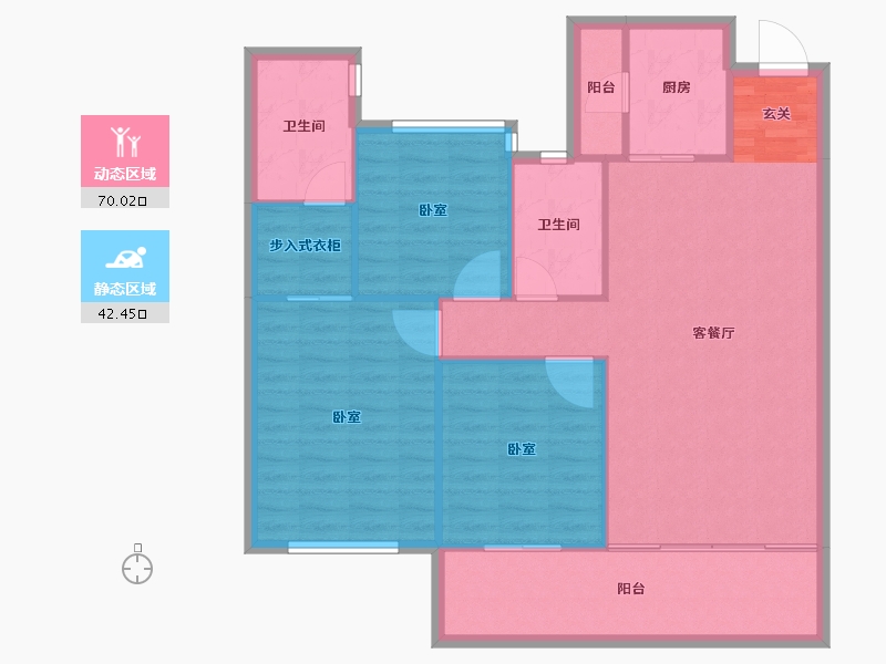 湖南省-怀化市-金为·潇湘锦城-103.35-户型库-动静分区