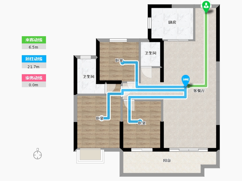 湖南省-郴州市-九悦城-91.85-户型库-动静线