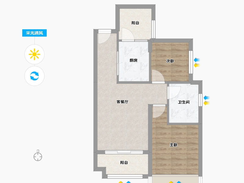 广东省-深圳市-中骏云景府-52.03-户型库-采光通风