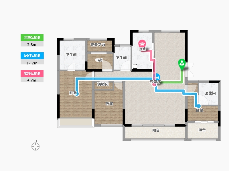 浙江省-嘉兴市-路劲嘉禾金茂府-137.00-户型库-动静线