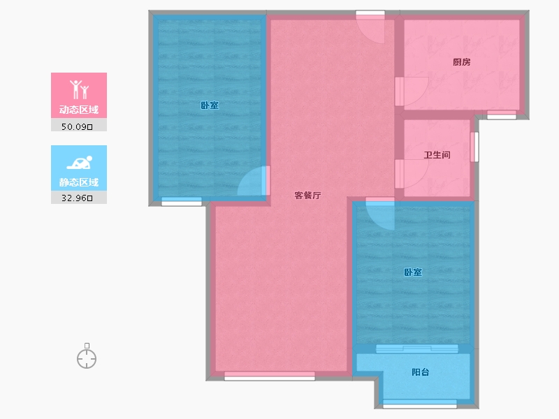 山东省-淄博市-聚恒逸居馨苑-73.97-户型库-动静分区