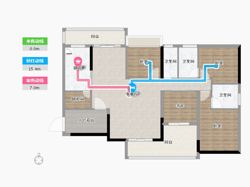 广东省-广州市-科城山庄·峻森园-146.00-户型库-动静线