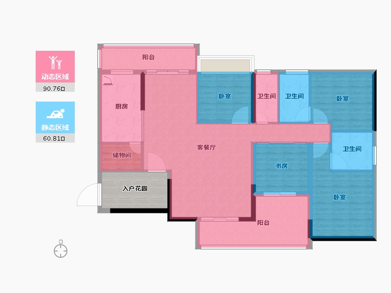 广东省-广州市-科城山庄·峻森园-146.00-户型库-动静分区