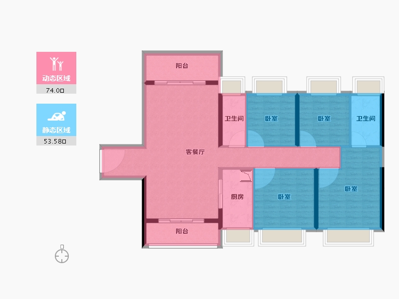 广东省-广州市-保利和悦江山-115.00-户型库-动静分区