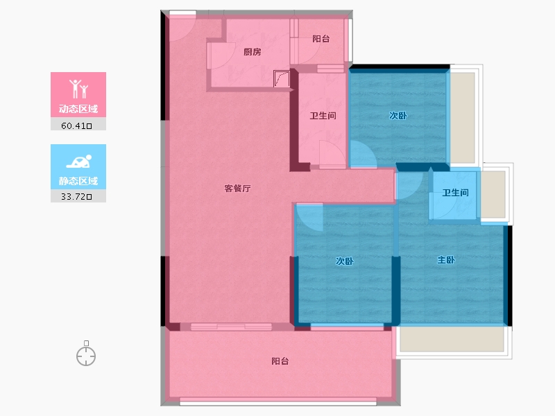 广东省-江门市-东方华城-83.59-户型库-动静分区