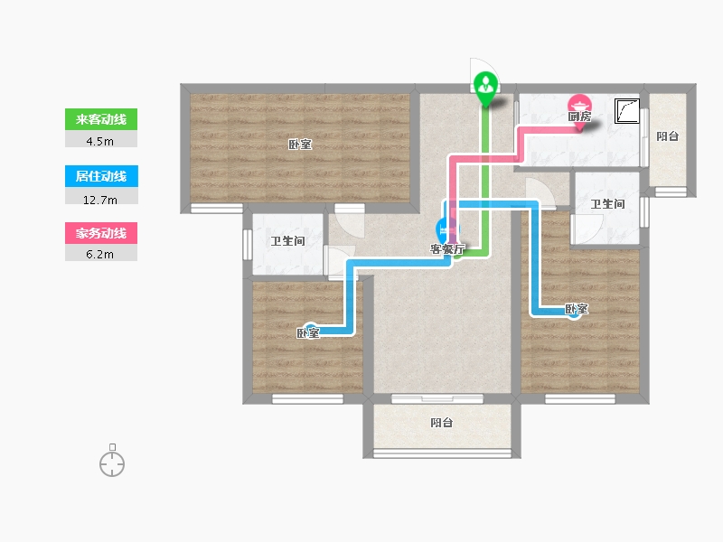 湖南省-长沙市-善化国际-84.08-户型库-动静线