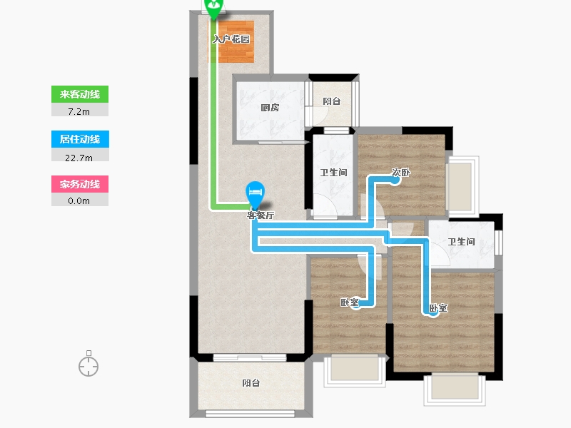 广东省-惠州市-金盛丽景花园-80.36-户型库-动静线