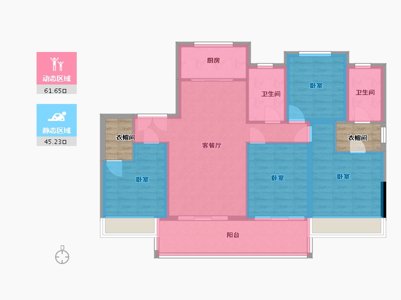 浙江省-温州市-乐清观澜苑-102.01-户型库-动静分区