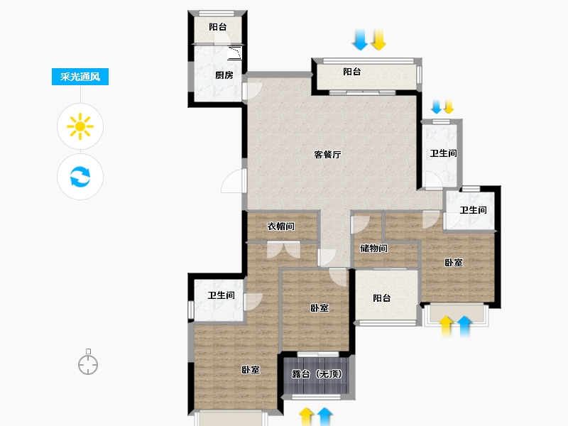 广东省-深圳市-山语清晖-139.42-户型库-采光通风