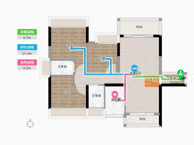 广东省-清远市-云星钱隆御景-81.70-户型库-动静线