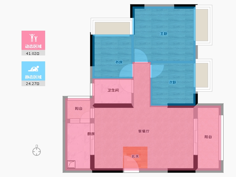 广东省-清远市-银业森语公园-57.80-户型库-动静分区