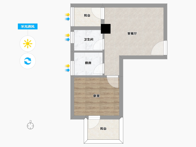 福建省-福州市-温泉壹号-34.00-户型库-采光通风