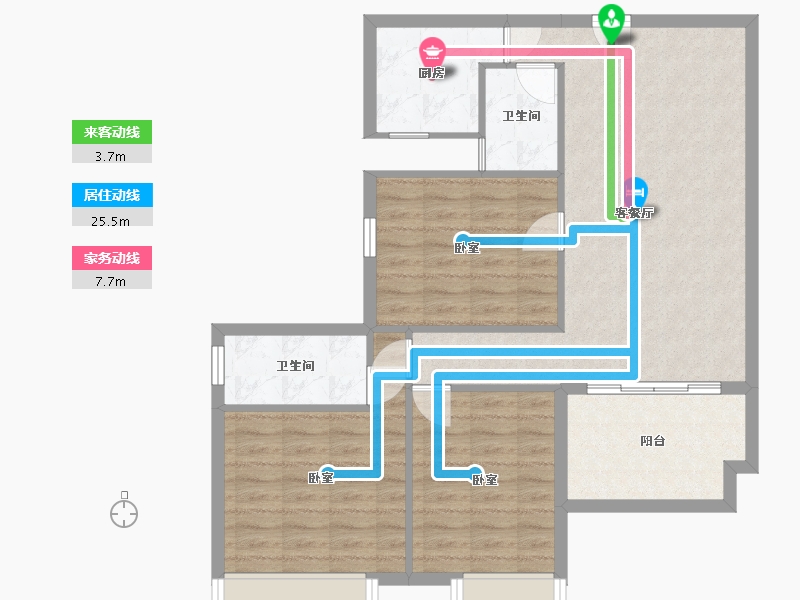 湖北省-孝感市-悟星城-88.00-户型库-动静线