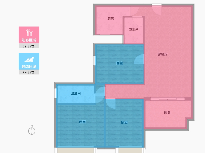 湖北省-孝感市-悟星城-88.00-户型库-动静分区