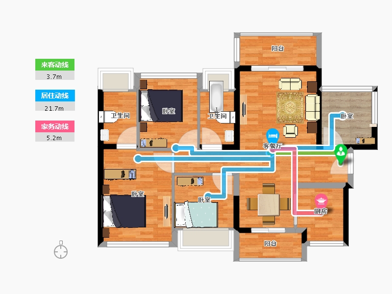 广东省-清远市-龙光玖龙府-88.00-户型库-动静线