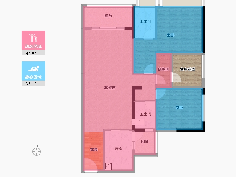 广东省-清远市-景业雍景园-101.25-户型库-动静分区